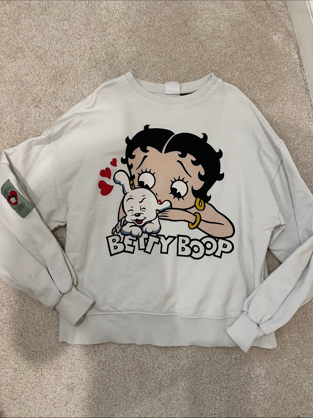 Betty Boop Graphic Crewneck Sweatshirt (sz 10)